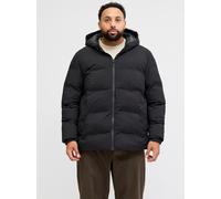 Steppjacke "JJKAITO PUFFER JACKET PLS", Herren, Gr. 4XL, schwarz, Web, Obermaterial: 100% Polyester, JACK & JONES PLUSSIZE, bedruckt, regular fit normal, Jacken Steppjacke (19377961-4XL) schwarz