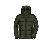James & Nicholson - Herren Winter Steppjacke Sorona® JN1168, dunkelgrün/gelb, Größe S