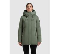 Steppjacke KHUJO "ALLAP", Damen, Gr. L (40), muted grün, Web, Obermaterial: 55% Baumwolle, 45% Polyester. Futter: 100% Nylon. Wattierung: 100% Polyester, unifarben, elastischer Bund, Jacken Steppjacke