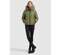 Steppjacke KHUJO "AUDREY MATT", Damen, Gr. L, fern grün, 100% Polyester, unifarben, eingesetzt elastischer Bund mit Windstopper, Jacken (55491922-L) fern grün