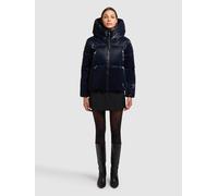 Steppjacke KHUJO "AUDREY SHINY", Damen, Gr. L, midnight blau, 100% Polyester, unifarben, regular fit hüftlang, eingesetzt elastischer Bund mit Windstopper, Jacken Steppjacke (27758111-L) midnight blau