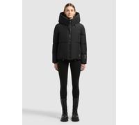 Steppjacke KHUJO "AUDREY2", Damen, Gr. M, schwarz, Web, 100% Polyester, leicht glänzend, loose fit taillenlang, eingesetzt elastischer Bund mit Windstopper, Jacken Steppjacke (47912456-M) schwarz