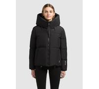 Steppjacke KHUJO "AUDREY2 MATT", Damen, Gr. XS, schwarz, Web, Obermaterial: 100% Polyester. Futter: 100% Nylon. Füllung: 100% Polyester, unifarben, hüftlang, elastischer Bund, Jacken Steppjacke, Reißv