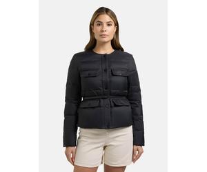 Steppjacke KHUJO "Cinnia", Damen, Gr. L (40), schwarz, Obermaterial: 100% Nylon. Innenfutter: 100% Nylon. Wattierung: 100% Polyester, gerade hüftlang, hoch geschlossener Ausschnitt, Ärmel ohne Ärmelsc