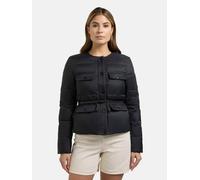 Steppjacke KHUJO "Cinnia", Damen, Gr. S (36), schwarz, Obermaterial: 100% Nylon. Innenfutter: 100% Nylon. Wattierung: 100% Polyester, gerade hüftlang, hoch geschlossener Ausschnitt, Ärmel ohne Ärmelsc