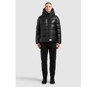 Steppjacke KHUJO "COEN2", Herren, Gr. XL, schwarz, Web, 100% Polyurethan, leicht glänzend, regular fit taillenbedeckt, eingesetzt elastischer Bund mit Windstopper, Jacken Steppjacke (85821126-XL) schw