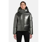 Glänzende kurze Winter Steppjacke "Devina Shiny-YM" Medium Grey M