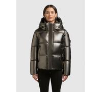 Steppjacke KHUJO "DEVINA2 SHINY", Damen, Gr. L (40), mud braun, Steppware, Obermaterial: 100% Polyester. Futter: 100% Nylon. Wattierung: 100% Polyester, glänzend, unifarben, hüftlang, Jacken Steppjack