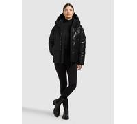 Steppjacke KHUJO "DEVINA2 SHINY", Damen, Gr. XL, schwarz, 100% Polyester, unifarben, eingesetzt elastischer Bund mit Windstopper, Jacken Steppjacke (39138506-XL) schwarz