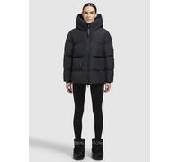 Steppjacke KHUJO "ELLIS", Damen, Gr. L, blau (dunkelblau), 100% Polyester, unifarben, regular fit hüftlang, eingesetzt Rippbündchen mit Windstopper, Jacken Steppjacke (30905632-L) dunkelblau