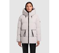 Steppjacke KHUJO "ELLIS", Damen, Gr. S (36), silber (platinum grau), Steppware, Obermaterial: 100% Polyester. Futter: 100% Nylon. Wattierung: 100% Polyester, unifarben, hüftbedeckend, Jacken Steppjack