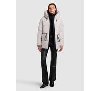 Steppjacke KHUJO "ELLIS", Damen, Gr. S, platinum grau, 100% Polyester, unifarben, regular fit, eingesetzt Rippbündchen, Jacken (93966536-S) platinum grau