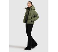Steppjacke KHUJO "ENITS MATT", Damen, Gr. XL, fern grün, 100% Polyester, unifarben, eingesetzt elastischer Bund mit Windstopper, Jacken Steppjacke (82290900-XL) fern grün