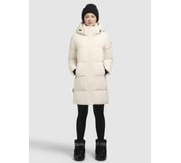 Steppjacke KHUJO "HAYA MATT", Damen, Gr. XXL, weiß, 100% Polyester, unifarben, regular fit ca. Mitte Oberschenkel, eingesetzt elastischer Bund mit Windstopper, Jacken Steppjacke (20840455-XXL) weiß