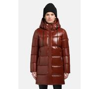 khujo Damen Wintermantel Warmer Steppmantel schimmernd mit Kapuze Jadet2-YM Coconut Brown Gr. XXL