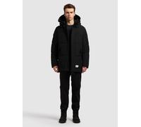 Steppjacke KHUJO "KANF2", Herren, Gr. S, schwarz, 100% Polyester, unifarben, eingesetzt elastischer Bund mit Windstopper, Jacken Steppjacke (93780969-S) schwarz