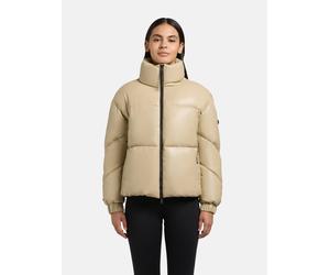 Steppjacke KHUJO "Khalia", Damen, Gr. XL (42), beige, Obermaterial: 100% Polyurethan. Innenfutter: 100% Polyester. Wattierung: 100% Polyester. Beschichtung: 100% Polyurethan, loose fit hüftlang, hoch 
