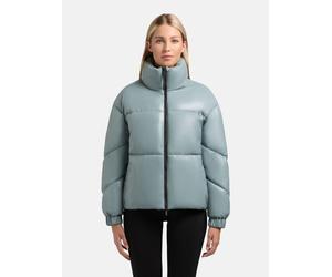 Steppjacke KHUJO "Khalia", Damen, Gr. XL (42), hellblau, Obermaterial: 100% Polyurethan. Innenfutter: 100% Polyester. Wattierung: 100% Polyester. Beschichtung: 100% Polyurethan, loose fit hüftlang, ho