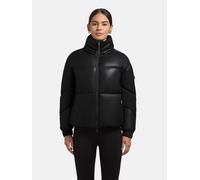 Steppjacke KHUJO "Khalia", Damen, Gr. XXL (44), schwarz, Obermaterial: 100% Polyurethan. Innenfutter: 100% Polyester. Wattierung: 100% Polyester. Beschichtung: 100% Polyurethan, loose fit hüftlang, ho