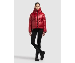 Steppjacke KHUJO "LUNA", Damen, Gr. S, rot (nebula rot), 100% Nylon, unifarben, regular fit hüftlang, eingesetzt elastischer Bund mit Windstopper, Jacken Steppjacke (30315137-S) nebula rot