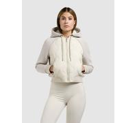 Steppjacke KHUJO "MALAYA", Damen, Gr. M, beige (sanftes weiß), Web, 100% Nylon, unifarben, regular fit hüftlang, Raglanärmel Rippbündchen, Jacken Steppjacke (29346331-M) sanftes weiß