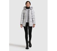 Steppjacke KHUJO "MATLA", Damen, Gr. M, platinum grau, 100% Polyester, unifarben, regular fit, eingesetzt elastischer Bund mit Windstopper, Jacken Steppjacke (81777419-M) platinum grau