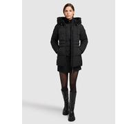 Steppjacke KHUJO "MATLA", Damen, Gr. XS, schwarz, 100% Polyester, unifarben, eingesetzt elastischer Bund mit Windstopper, Jacken Steppjacke (96635558-XS) schwarz