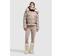 Steppjacke KHUJO "NESSIE2", Damen, Gr. M, greige, 100% Nylon, unifarben, eingesetzt elastischer Bund mit Windstopper, Jacken (64708533-M) greige