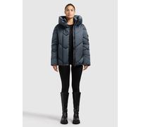 Steppjacke KHUJO "OLSA2", Damen, Gr. XXL, dim blau, 100% Polyester, unifarben, eingesetzt elastischer Bund mit Windstopper, Jacken Steppjacke (83689163-XXL) dim blau