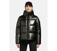 Steppjacke KHUJO "Rinja Shiny-YM", Damen, Gr. L (40), grün (dunkelgrün), Obermaterial: 50% Polyester, 50% Polyurethan. Innenfutter: 100% Nylon. Wattierung: 100% Polyester, oversize hüftbedeckend, hoch