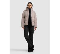 Steppjacke KHUJO "RINJA2 MATT", Damen, Gr. XXL, greige, 100% Polyester, unifarben, eingesetzt gerader Abschluss mit innenliegendem Gummizug, Jacken Steppjacke (36887812-XXL) greige