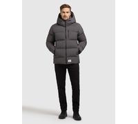 Steppjacke KHUJO "SILAS3", Herren, Gr. L, graphite grau, 100% Nylon, unifarben, eingesetzt elastischer Bund mit Windstopper, Jacken Steppjacke (56990104-L) graphite grau