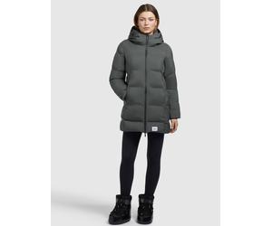 Steppjacke KHUJO "TANARE2", Damen, Gr. L, grau, Web, 100% Nylon, unifarben, regular fit Po-bedeckend, eingesetzt elastischer Bund mit Windstopper, Jacken Steppjacke (73232852-L) grau