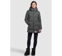 Steppjacke KHUJO "TANARE2", Damen, Gr. XL, grau, Web, 100% Nylon, unifarben, regular fit Po-bedeckend, eingesetzt elastischer Bund mit Windstopper, Jacken Steppjacke (73232852-XL) grau