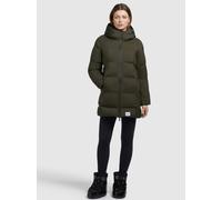 Steppjacke KHUJO "TANARE2", Damen, Gr. XL, grün (khaki), Web, 100% Nylon, unifarben, regular fit Po-bedeckend, eingesetzt elastischer Bund mit Windstopper, Jacken Steppjacke (70972135-XL) khaki