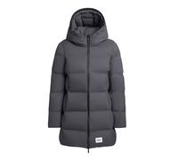 Steppjacke KHUJO "TANARE3", Damen, Gr. XL, grau (steel grau), 100% Nylon, unifarben, regular fit hüftlang, eingesetzt elastischer Bund, Jacken Steppjacke (75749209-XL) steel grau