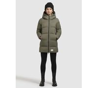 Steppjacke KHUJO "TANARE3", Damen, Gr. XXL, helloliv, 100% Nylon, unifarben, regular fit Po-bedeckend, eingesetzt elastischer Bund mit Windstopper, Jacken Steppjacke (20152617-XXL) helloliv