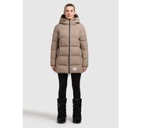 Steppjacke KHUJO "TANARE4", Damen, Gr. XL, beige (greige), 100% Nylon, unifarben, regular fit Po-bedeckend, eingesetzt elastischer Bund mit Windstopper, Jacken Steppjacke (73473067-XL) greige