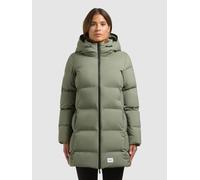 Steppjacke KHUJO "TANARE5", Damen, Gr. L, grün (muted grün), Web, Obermaterial: 100% Nylon. Futter: 100% Nylon. Füllung: 100% Polyester, unifarben, Po-bedeckend, Jacken Steppjacke, Reißverschlusstasch
