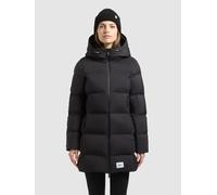 Steppjacke KHUJO "TANARE5", Damen, Gr. XS, schwarz (steel depth grau), Web, Obermaterial: 100% Nylon. Futter: 100% Nylon. Füllung: 100% Polyester, unifarben, Po-bedeckend, Jacken Steppjacke, Reißversc