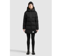 Steppjacke KHUJO "TANARE5", Damen, Gr. XXL, schwarz, Web, 100% Nylon, unifarben, slim fit hüftlang, ohne Ausschnitt, eingesetzt elastischer Bund mit Windstopper, Jacken Steppjacke (71896522-XXL) schwa