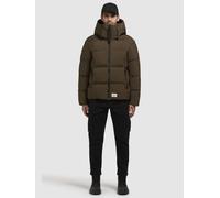 Steppjacke KHUJO "WESH2", Herren, Gr. L, grün (dunkeloliv), 100% Polyester, unifarben, regular fit hüftlang, eingesetzt gerader Abschluss mit innenliegendem Gummizug, Jacken Steppjacke (89037432-L) du