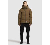 Steppjacke KHUJO "WESH2", Herren, Gr. L, grün (khaki), 100% Polyester, unifarben, regular fit hüftlang, eingesetzt gerader Abschluss mit innenliegendem Gummizug, Jacken Steppjacke (56640245-L) khaki