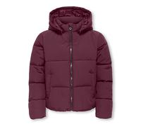 Steppjacke KIDS ONLY "KOGDOLLY SHORT PUFFER JACKET OTW", Jungen, Gr. 128, mauve wine, Web, Obermaterial: 60% Polyester, 40% Nylon, unifarben, normal hüftlang, Jacken Steppjacke (57880220-128) mauve wi