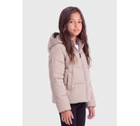Steppjacke KIDS ONLY "KOGJUTA LIFE SHORT PUFFER OTW NOOS", Mädchen, Gr. 140, beige (etherea), Steppware, Obermaterial: 100% Polyester, unifarben, regular fit hüftlang, mit innenliegendem Gummizug, Jac