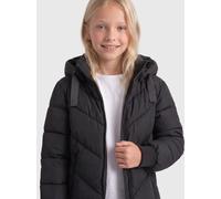 Steppjacke KIDS ONLY "KOGSKYLAR HOOD JACKET VD OTW", Mädchen, Gr. 158, schwarz, Web, Obermaterial: 100% Polyester, unifarben, Basic knieumspielend, Rippbündchen, Jacken Steppjacke, Langjacke mit abneh