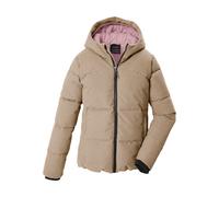 Steppjacke KILLTEC "KOW 169 GRLS QLTD JCKT", Mädchen, Gr. 152, beige, Obermaterial: 100% Polyester. Futter: 100% Polyester. Füllung: 100% Polyester, Jacken Steppjacke, Wasserabweisend, winddicht, Tefl