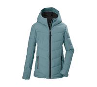 Steppjacke KILLTEC "KOW 220 GRLS QLTD JCKT", Kinder, Gr. 152, blau (aquablau), Obermaterial: 100% Polyester.Futter: 100% Polyester.Futter 2:.Füllung: 100% Polyester, Jacken Steppjacke, Winddichte, was