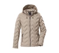 Steppjacke KILLTEC "KOW 23 WMN QLTD JCKT", Damen, Gr. 42, beige (helltaupe), Oberseite: 100% Polyester.Rückseite: 100% Polyester.Füllung: 100% Polyester, Jacken Steppjacke, Wasserabweisende Damenjacke