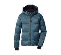 Steppjacke KILLTEC "KSW 210 GRLS QLTD JCKT", Mädchen, Gr. 176, blau (denim), Obermaterial: 100% Polyamid;Futter: 100% Polyester;Füllung: 100% Polyester, Jacken Steppjacke, Metallische Optik, wasserabw